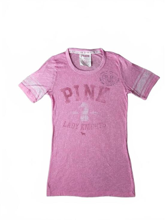 PINK Victoria's Secret Tops - Vintage PINK Victoria's Secret Burnout Tee Size XS Y2K McBling 2007 E/44